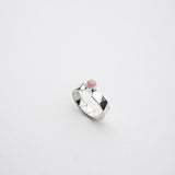 CIRCUS ring in silver with pink opal