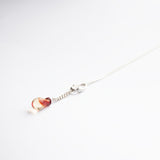 Change, Necklace in Silver with Orange Glass Element