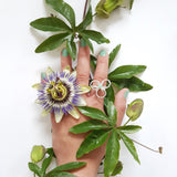 Springtime Silver Flora Filigrain Ring