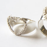 Crochet Heart Ring (silver)