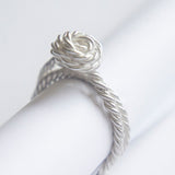 Flora Filigrain double silver ring