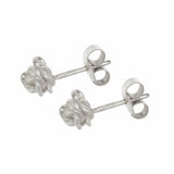 Earrings small 'Rose' in silver