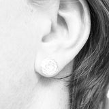 Earrings Flora Filigrain middle size in silver