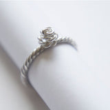 Flora ring 'rose' in Silver