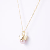Circus pendant 14 krt gold with pink pearl