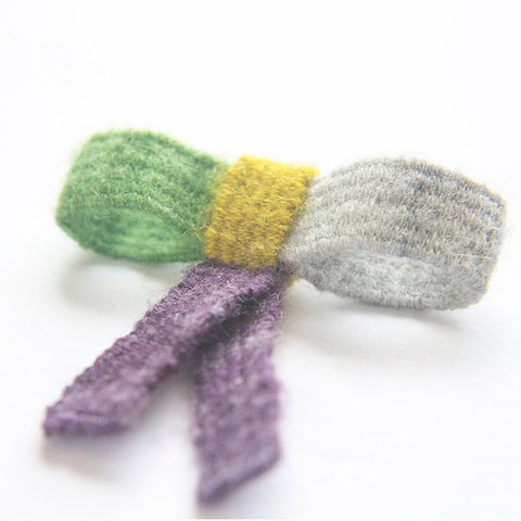 Hand Woven Bow Brooch