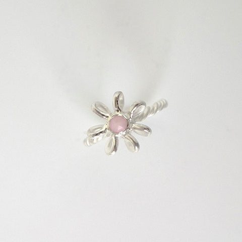 Pink Opal Flora Filigrain ring