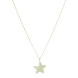 Little green star on 14 krt gold necklace