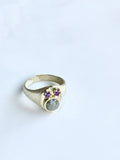 Little Friend signet ring with Amethyst and Diamond
