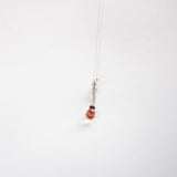 Change, Necklace in Silver with Orange Glass Element